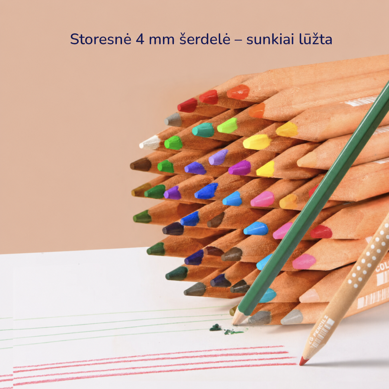 Spalvoti pieštukai – 36 spalvos