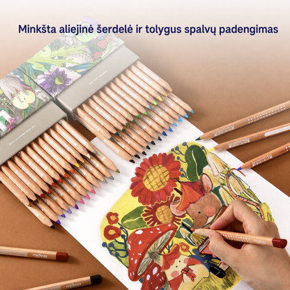 Spalvoti pieštukai – 36 spalvos