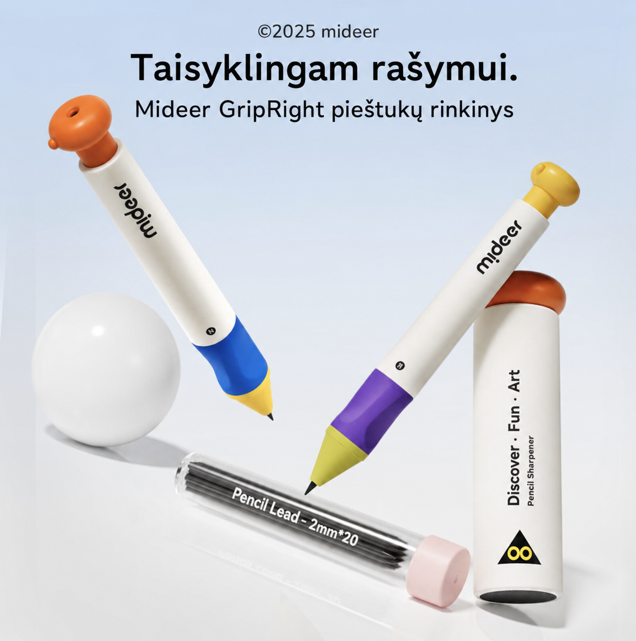 Mokomasis automatinio pieštukas – maxi rinkinys mėlyna