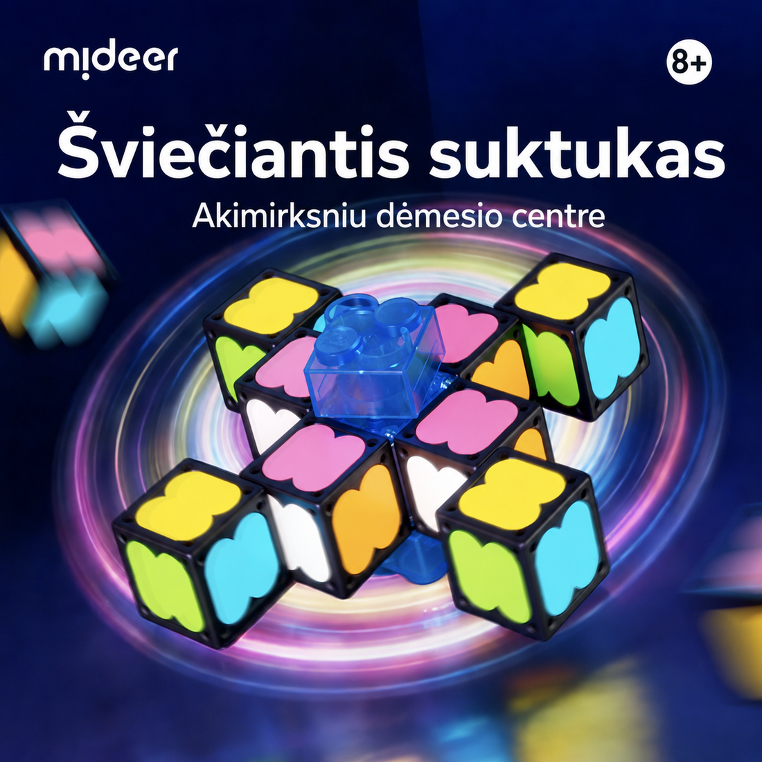 Mideer magnetinis šviečiantis suktukas