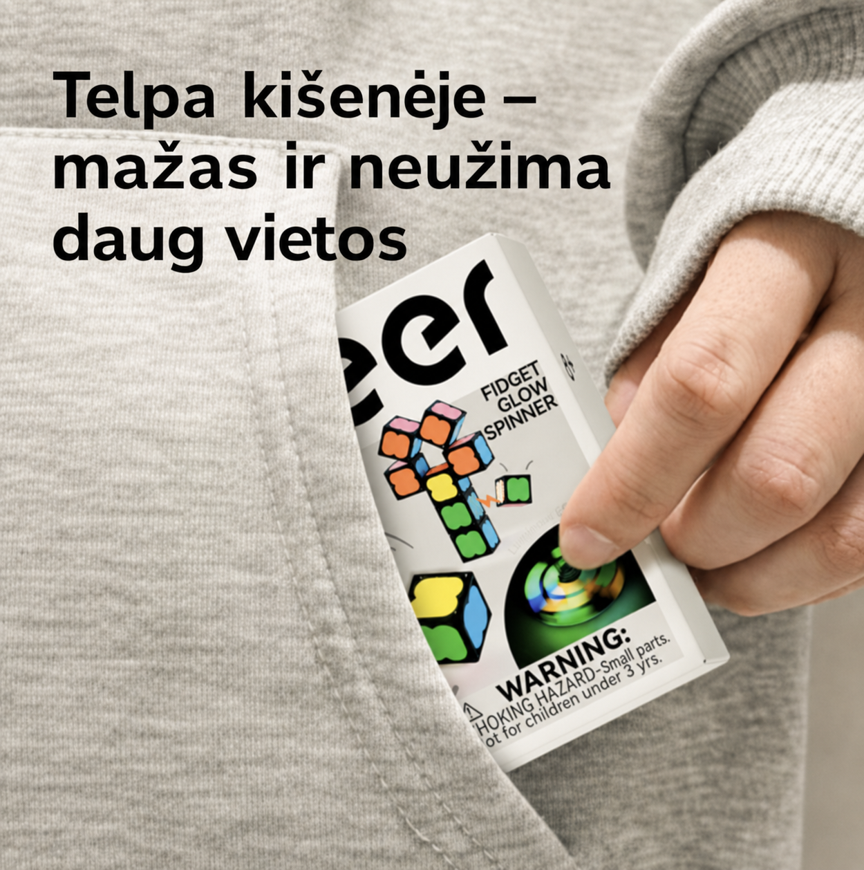 Mideer magnetinis šviečiantis suktukas