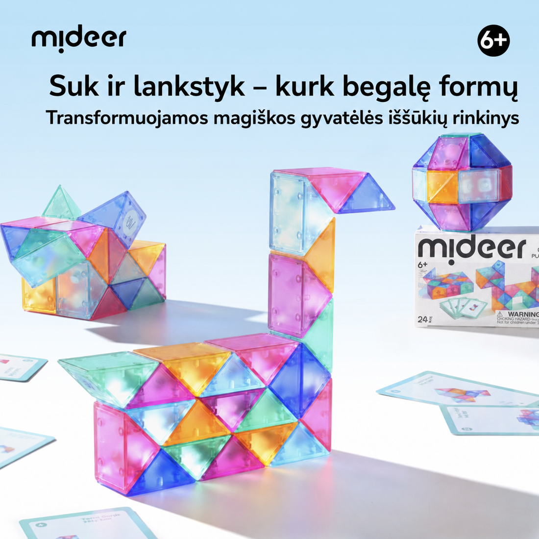 Mideer transformuojama magnetinė gyvatėlė