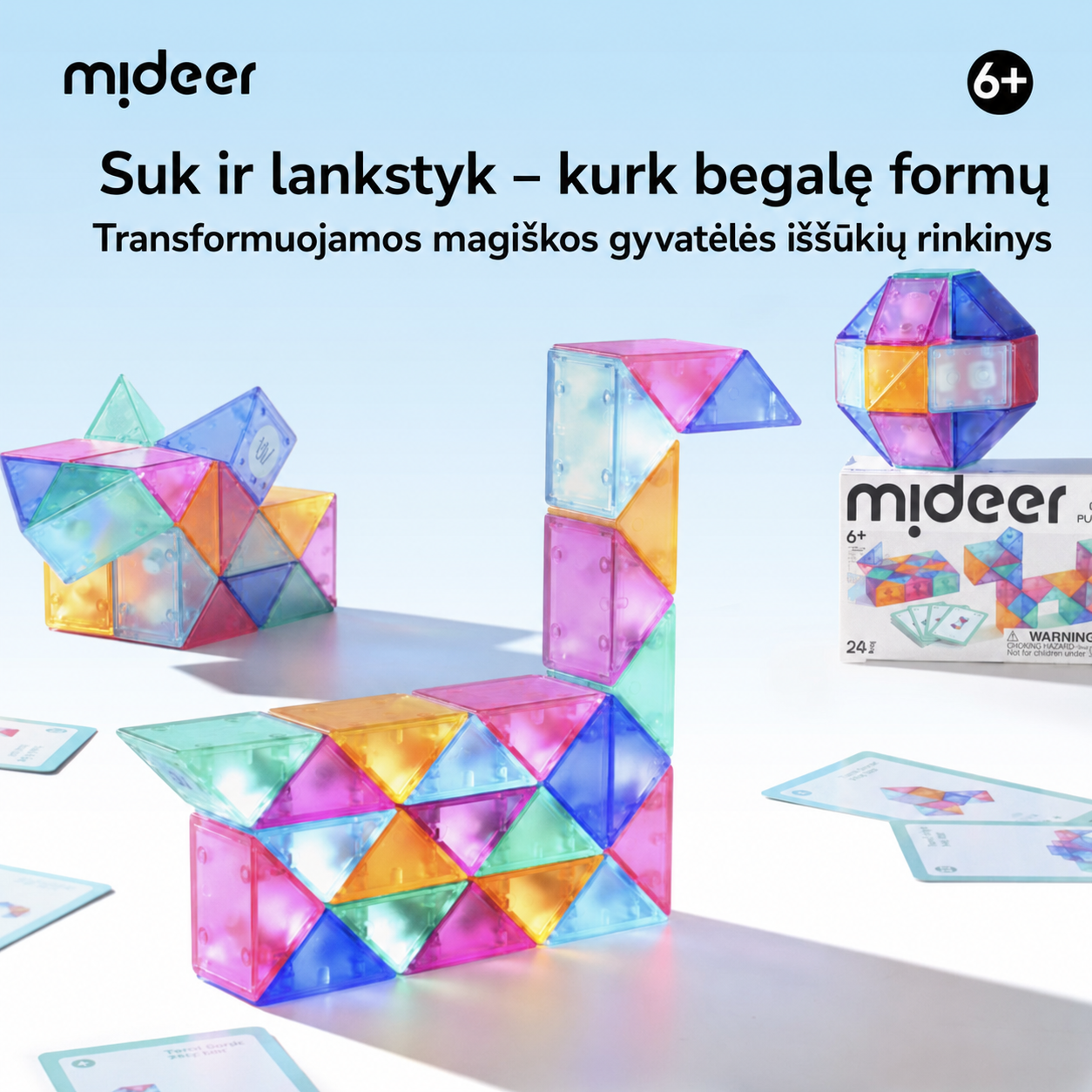Mideer transformuojama magnetinė gyvatėlė