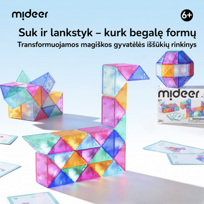 Mideer transformuojama magnetinė gyvatėlė