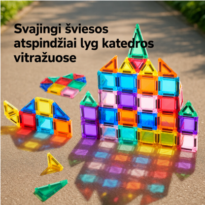 MINI MAGNETINIS KONSTRUKTORIUS METALINĖJE DĖŽUTĖJE – geometrija