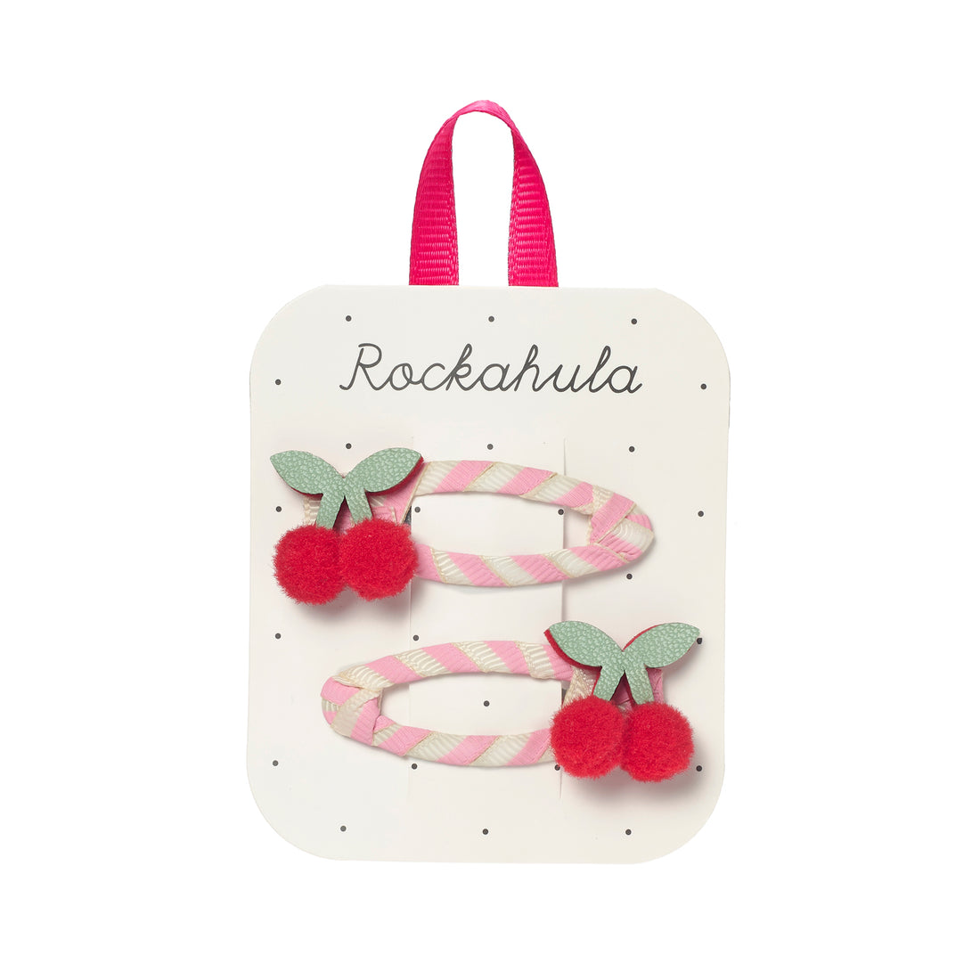 Rockahula Kids plaukų segtukai „Cherry Kiss Stripy“