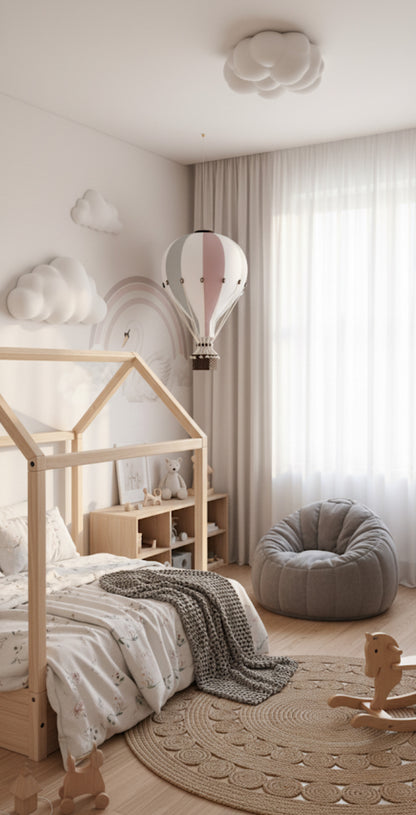 Pakabinamas dekoratyvinis oro balionas WHITE / MINT- GREY / LILAC