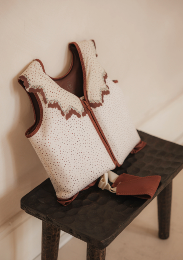 Mrs Ertha plaukimo liemenė „Puddlies Unique Dots Collar“, 1–3 m.