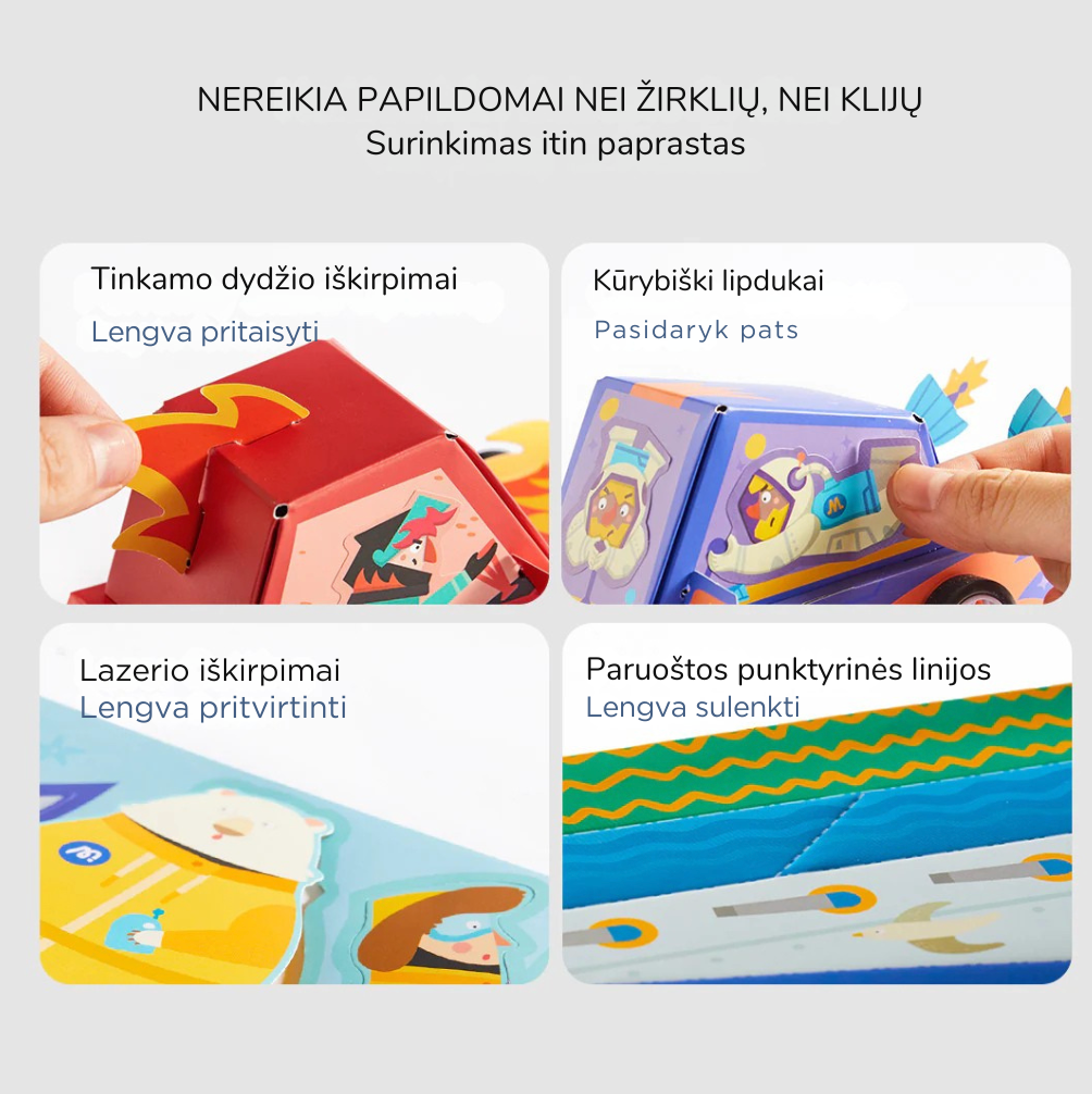 Popieriaus rankdarbių rinkinys – Vėjo malūnėliai