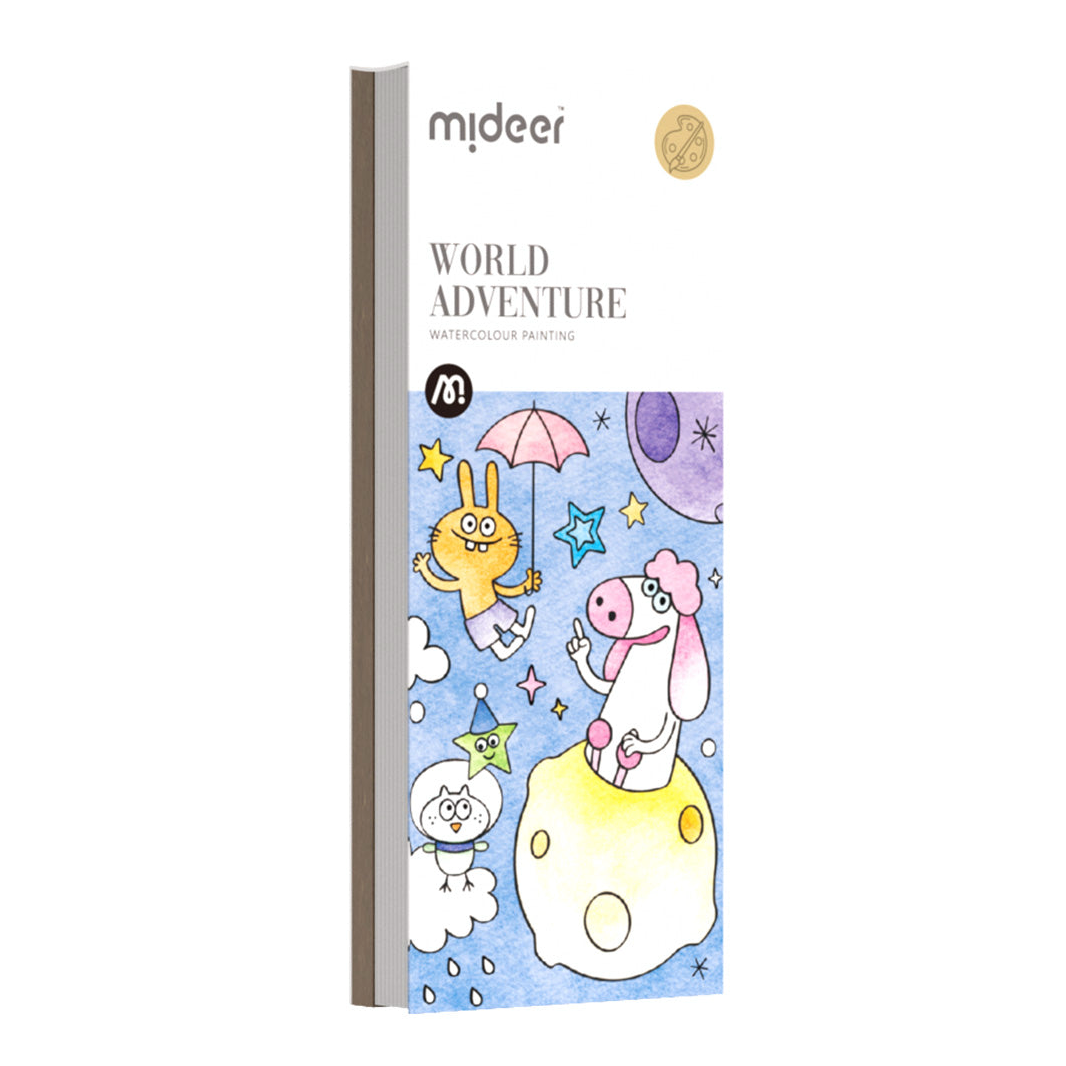 Spalvinimo akvarele knygelė Pasaulio nuotykiai