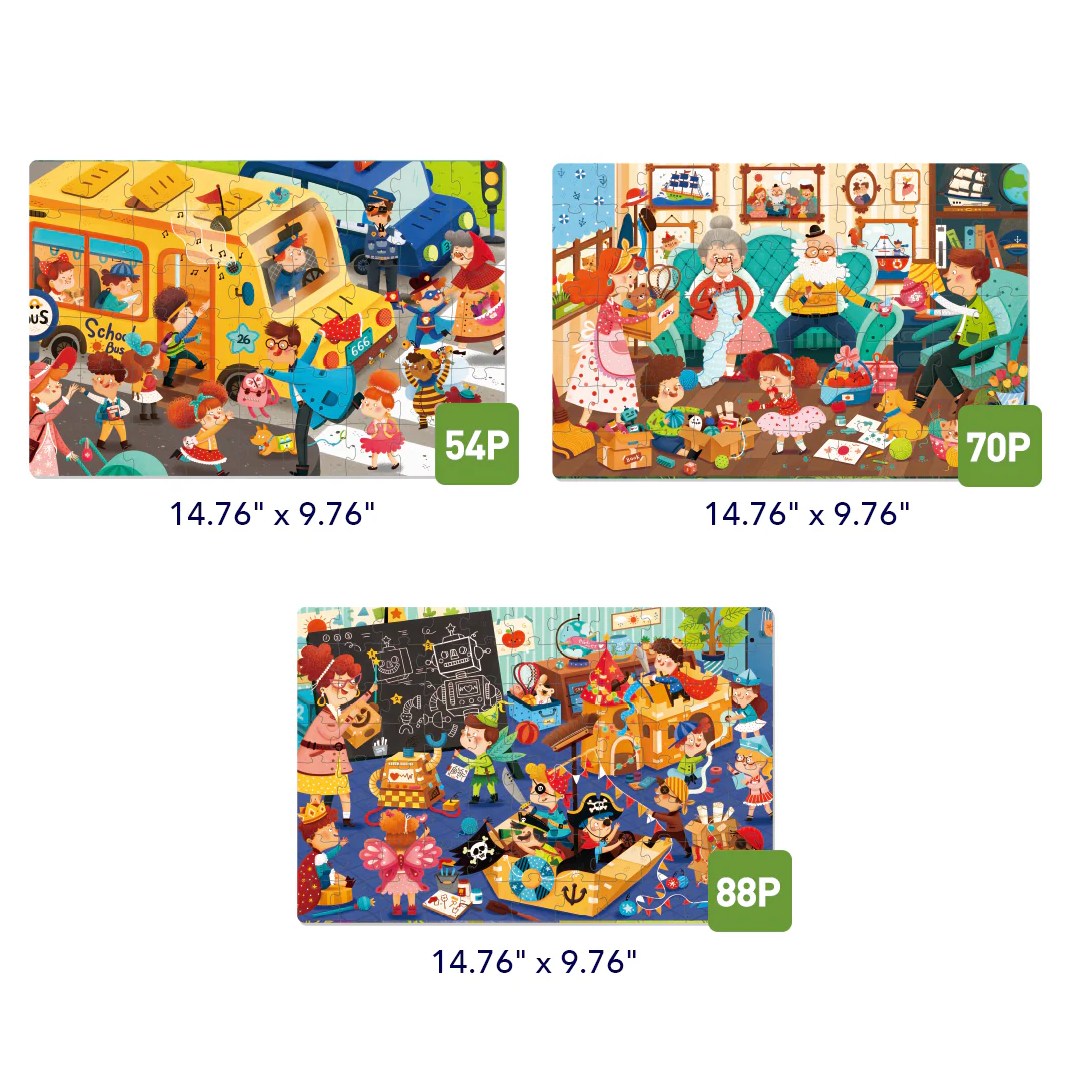 Level Up dėlionių rinkinys – 4 lygis Vaiko rutina