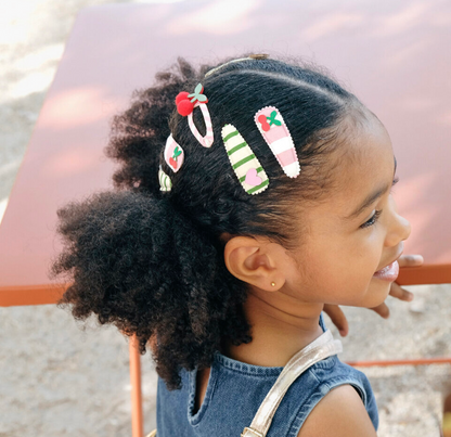 Rockahula Kids plaukų segtukai „Cherry Kiss Stripy“