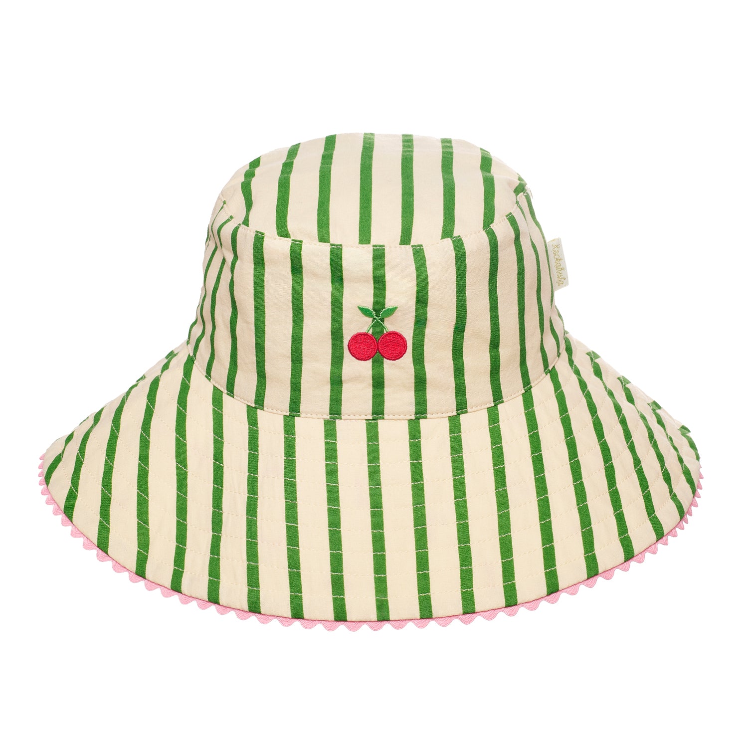 Rockahula Kids dvipusė kepurė nuo saulės „Cherry Kiss Stripy“, 7–10 m.