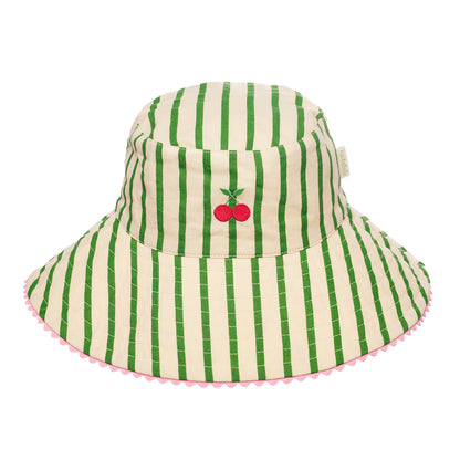 Rockahula Kids dvipusė kepurė nuo saulės „Cherry Kiss Stripy“, 7–10 m.