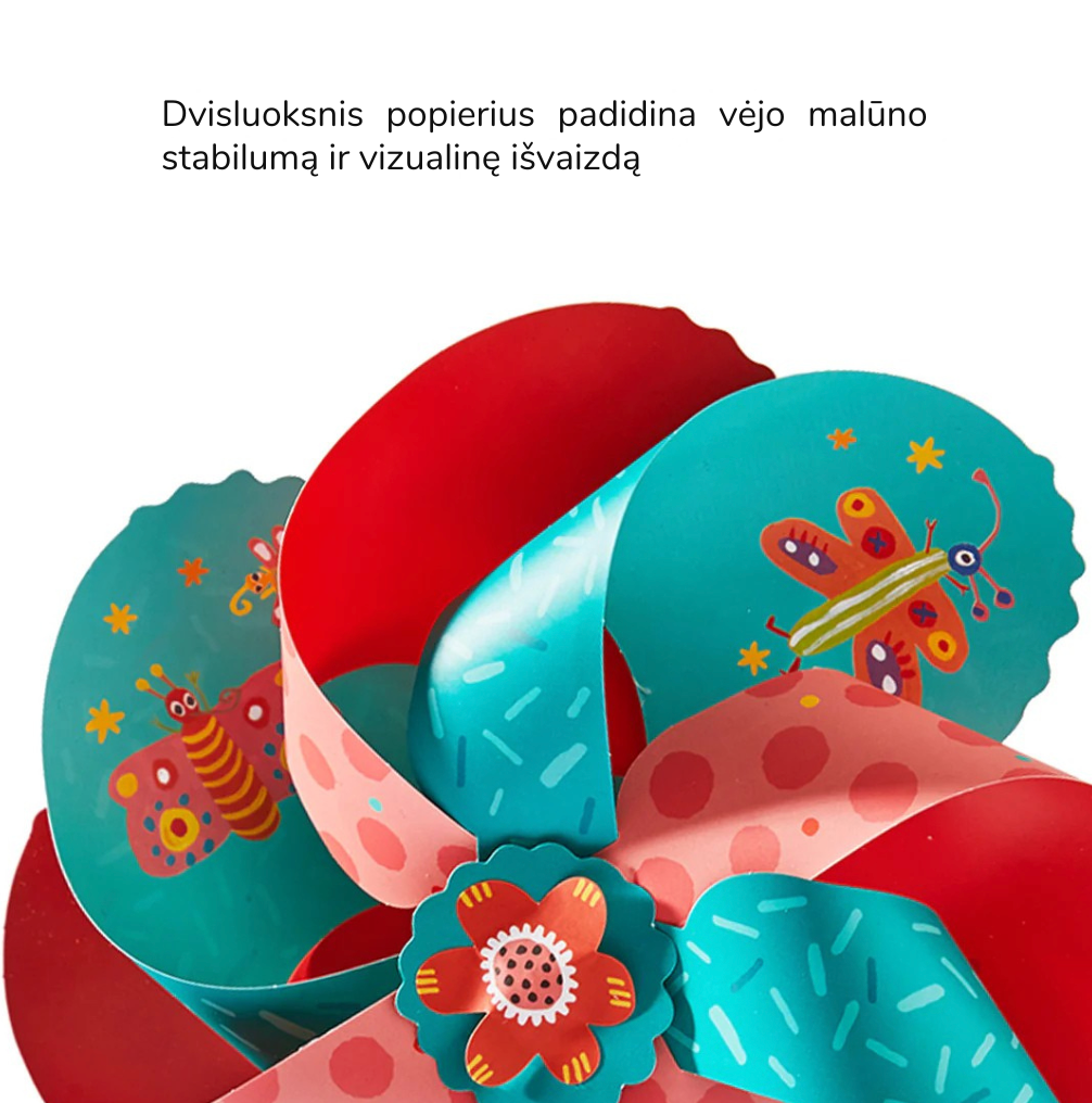 Popieriaus rankdarbių rinkinys – Vėjo malūnėliai