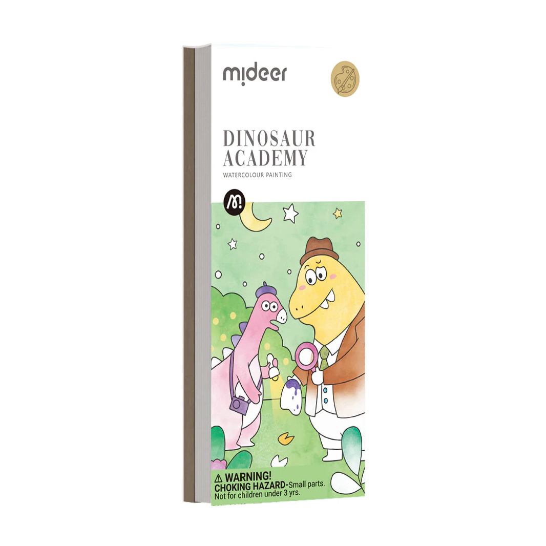 Spalvinimo akvarele knygelė Dinozaurų akademija