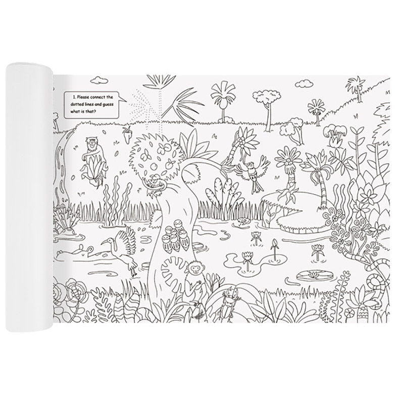 Milžiniškas spalvinimo rulonas Džiunglės