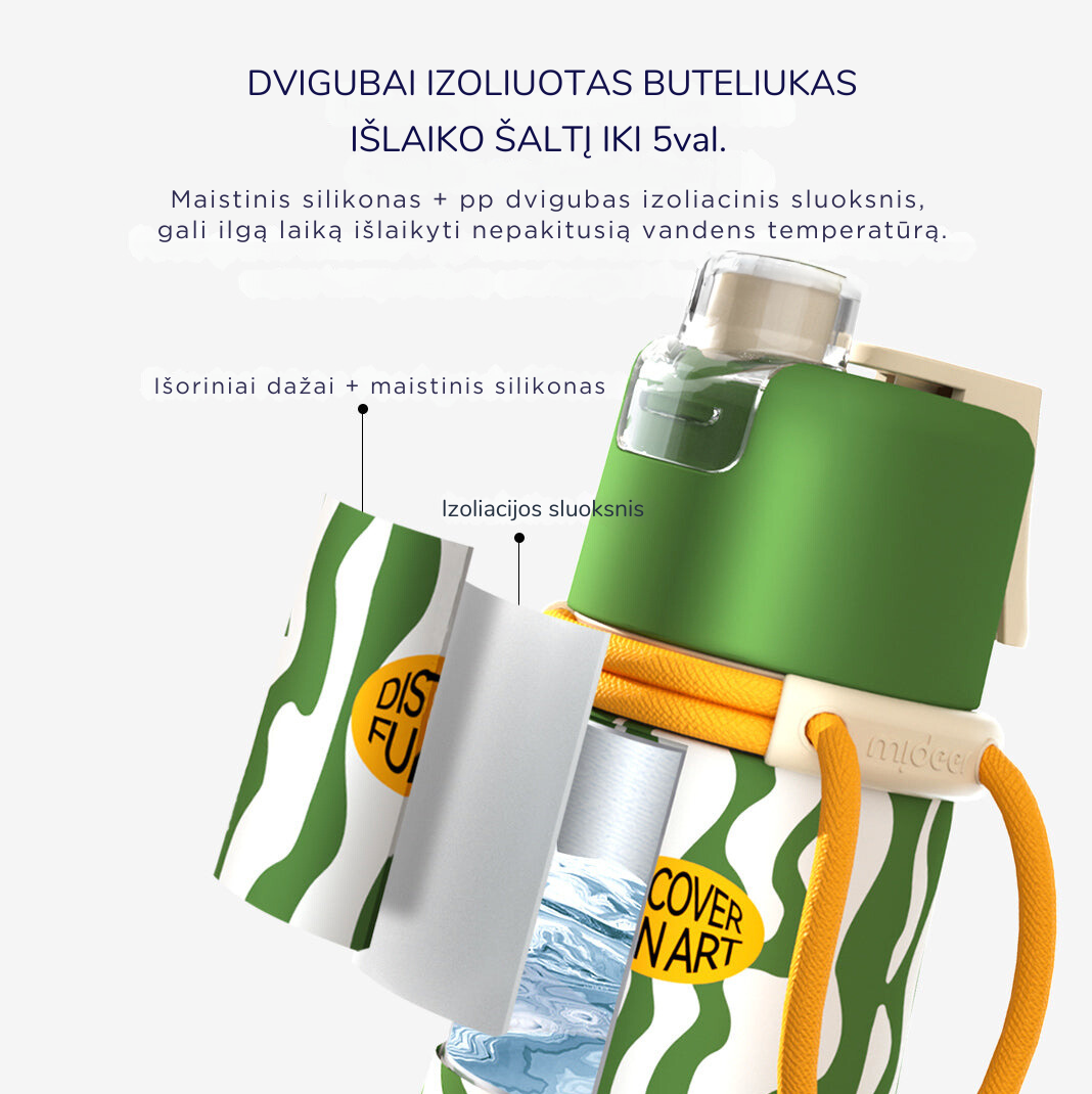 Gertuvė 2in1 su vandens dulksna – Water Green