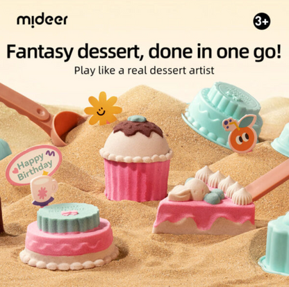 KINETINIO SMĖLIO ŽAIDIMŲ RINKINYS – DESERTŲ KLUBAS