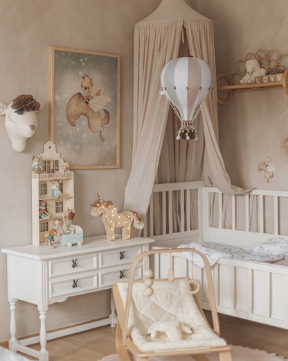 Pakabinamas dekoratyvinis oro balionas WHITE / MINT- GREY / LILAC