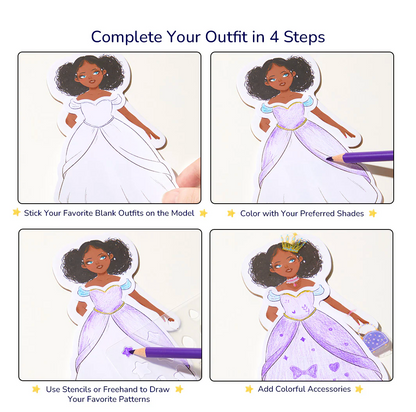 Kūrybinis drabužių dizaino rinkinys – Spindintis Vakaras