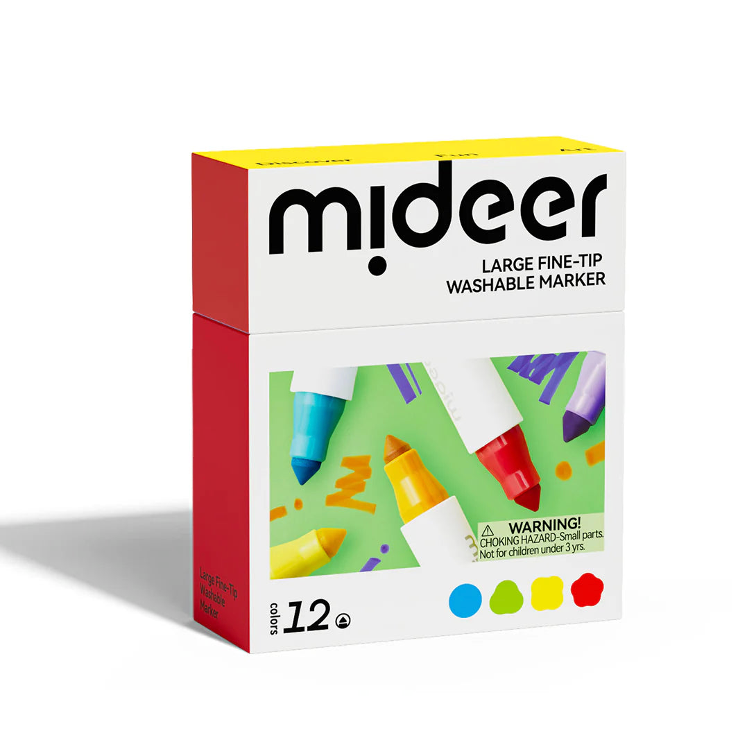 Nuplaunami markeriai flomasteriai – 12 Spalvų