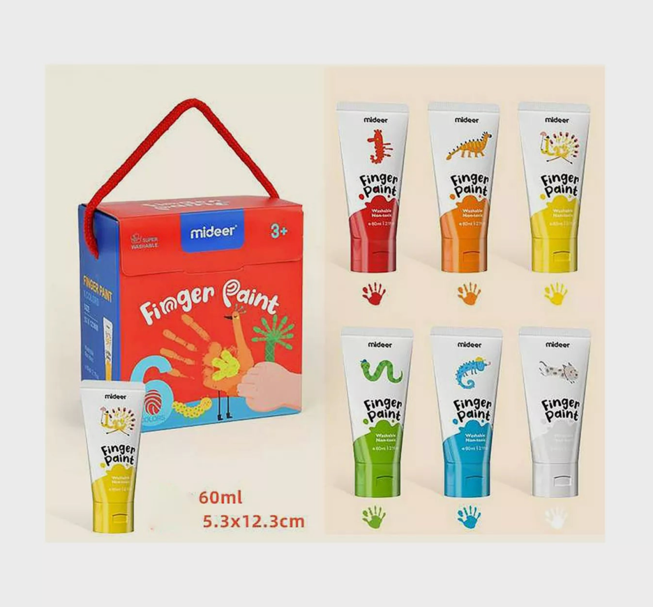 Dažai piešimui pirštais – 6 spalvos