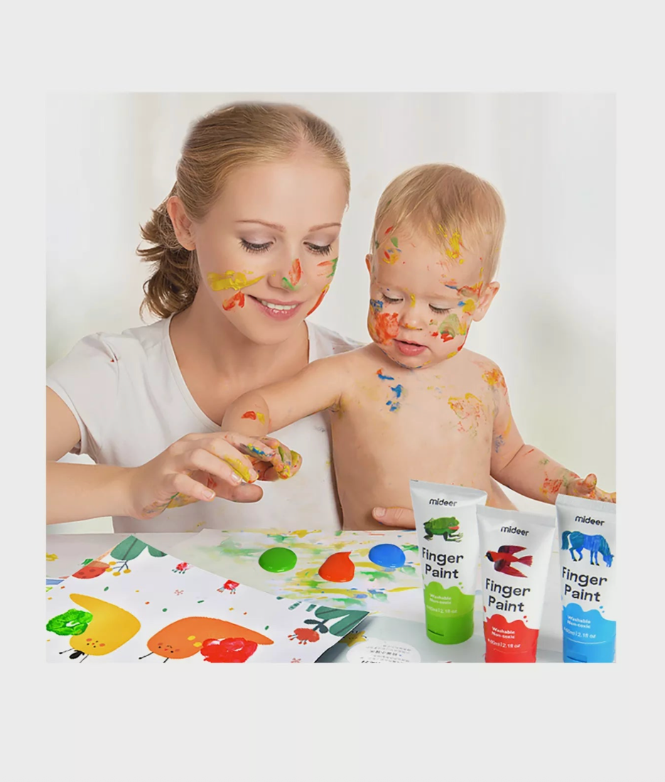 Dažai piešimui pirštais – 6 spalvos