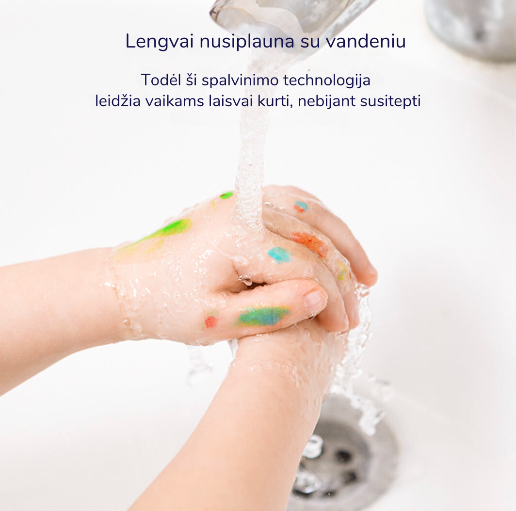 Dažai piešimui pirštais – 6 spalvos