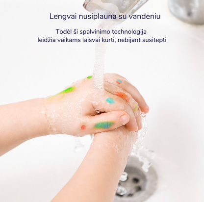 Dažai piešimui pirštais – 6 spalvos