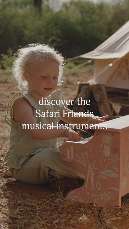 Little Dutch medinis pianinas „Safari Friends Pink“
