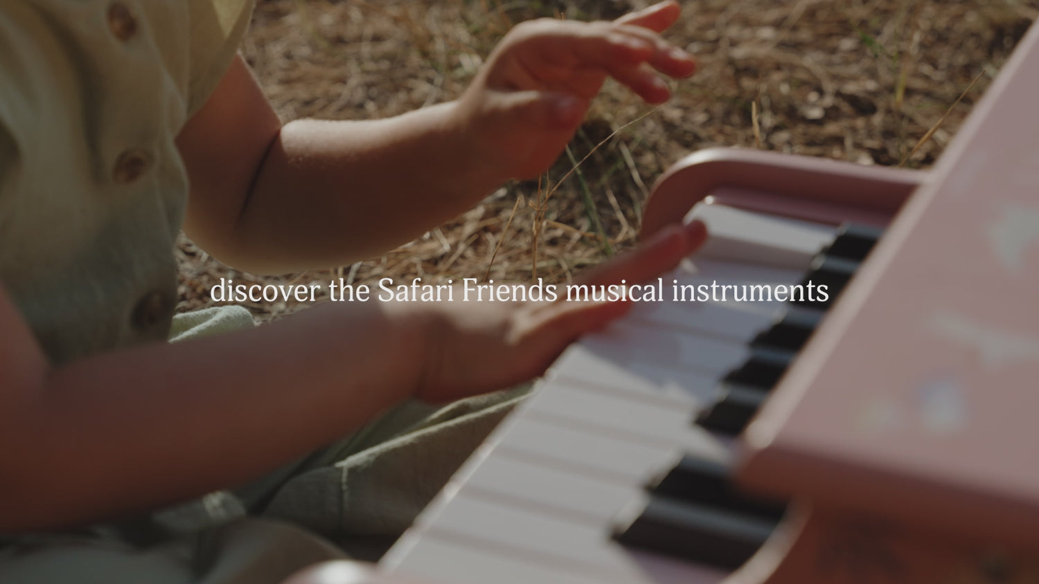 Little Dutch medinis pianinas „Safari Friends Pink“