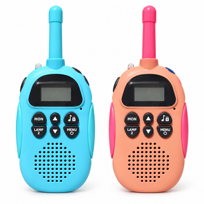 Žydra ir persikinė su rožinėmis detalėmis DJ100 racijos baltame fone