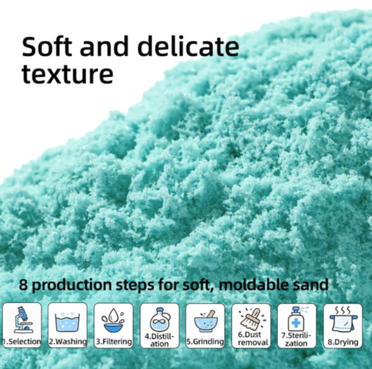 KINETINIO SMĖLIO ŽAIDIMŲ RINKINYS – DESERTŲ KLUBAS