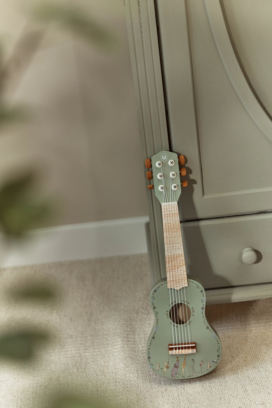 Little Dutch medinė gitara „Safari Friends Green“ FSC