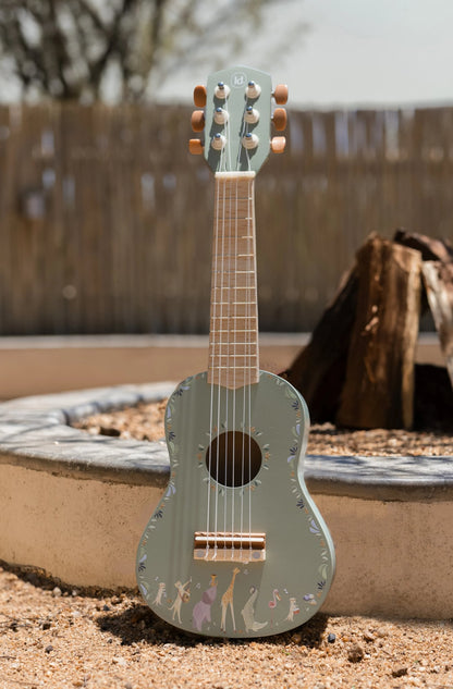 Little Dutch medinė gitara „Safari Friends Green“ FSC