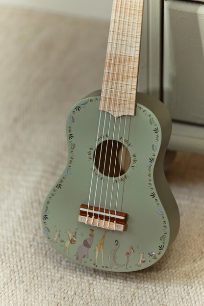 Little Dutch medinė gitara „Safari Friends Green“ FSC