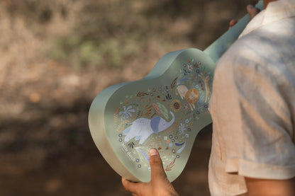 Little Dutch medinė gitara „Safari Friends Green“ FSC