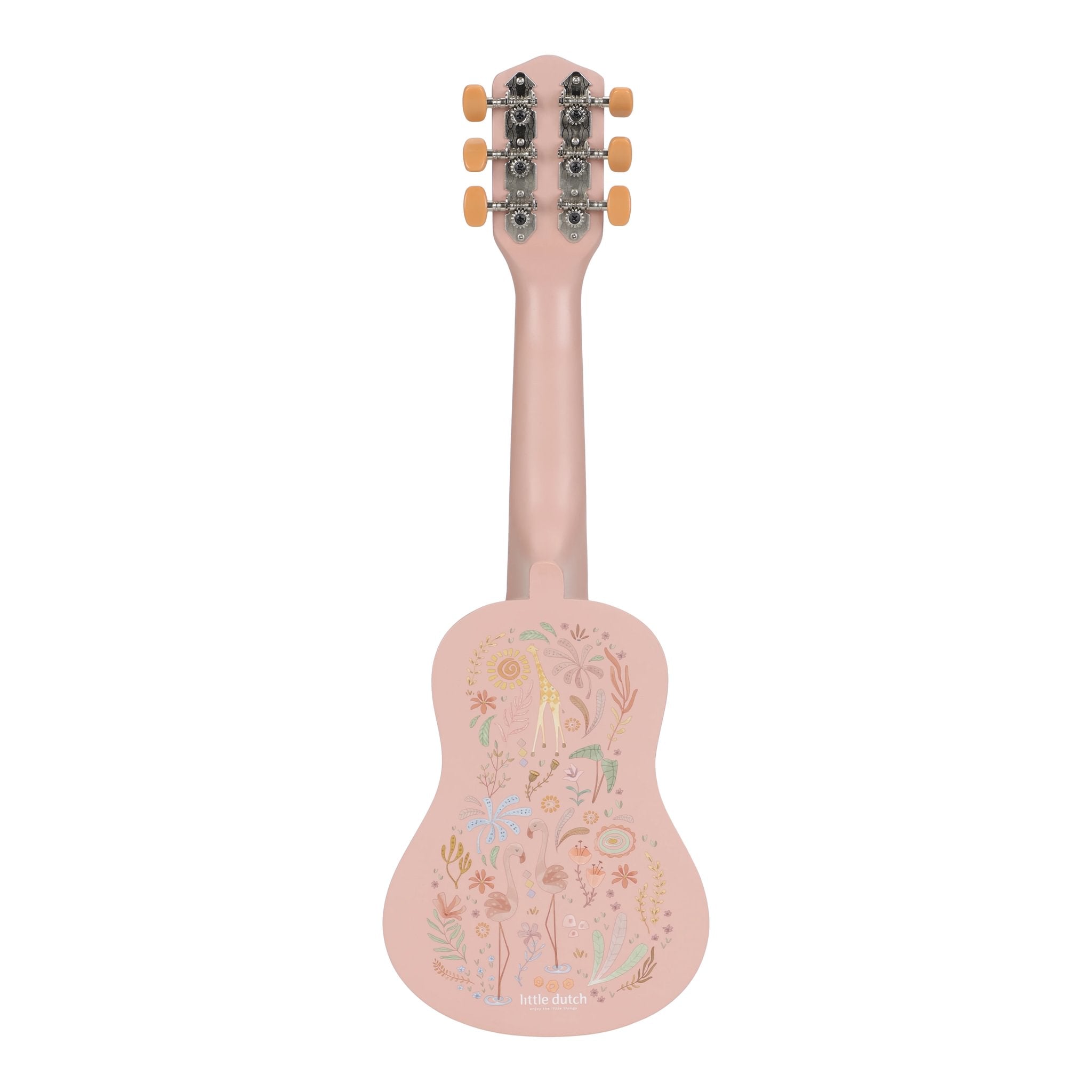Little Dutch medinė gitara „Safari Friends Pink“