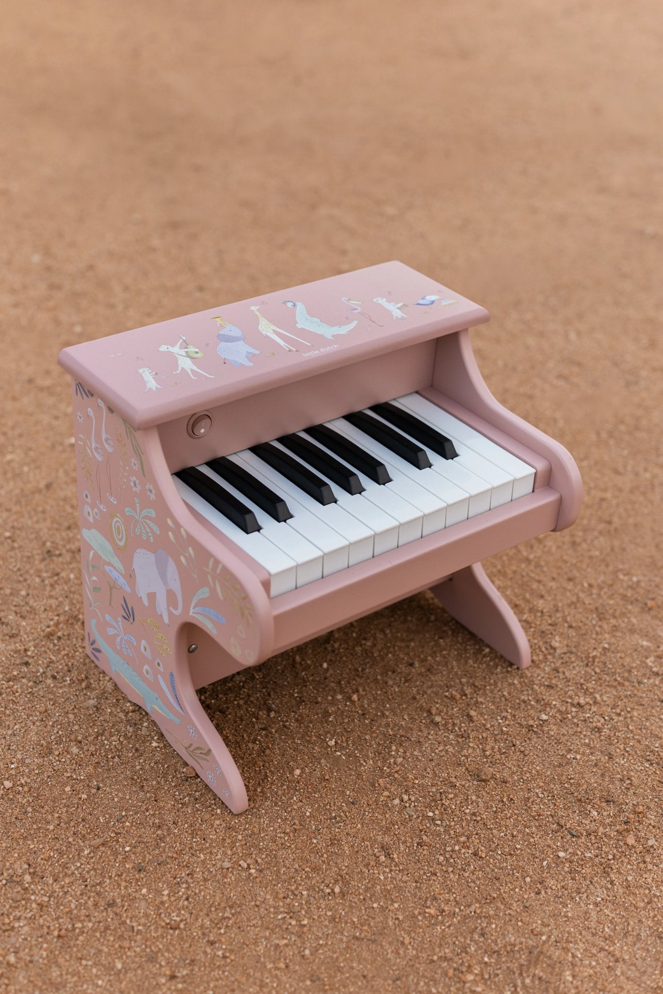 Little Dutch medinis pianinas „Safari Friends Pink“